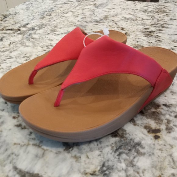 Fitflop Shoes - FITFLOP LULU LEATHER TOEPOST  2" Wedge Sandals